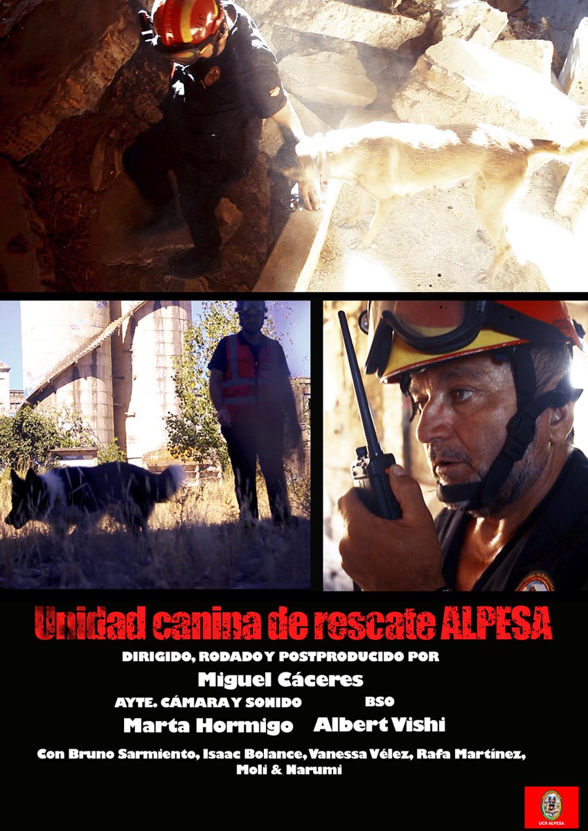 Póster del corto Unidad Canina de Rescate ALPESA