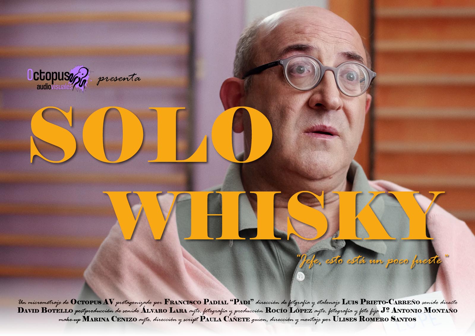 Póster del corto Solo Whisky