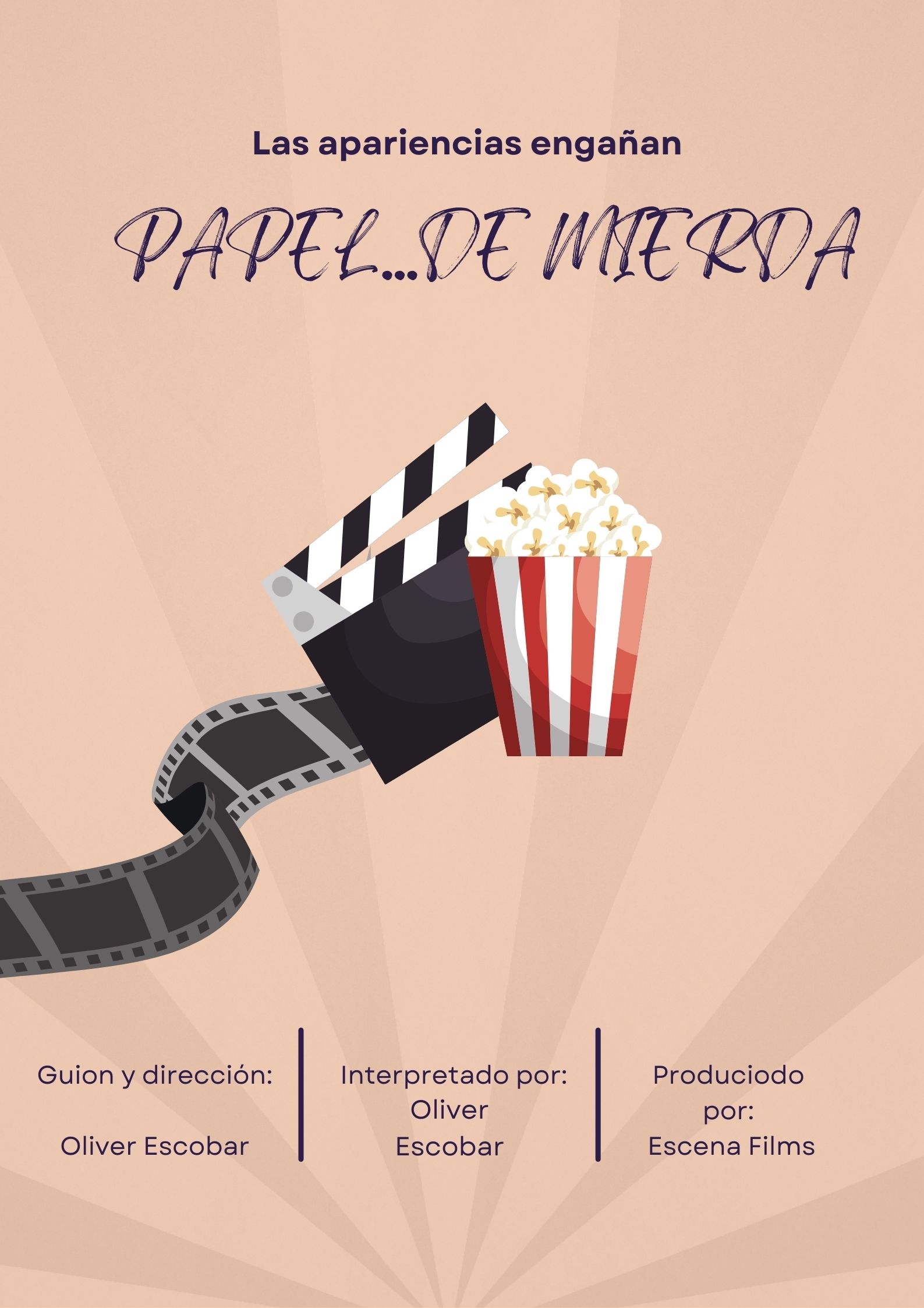 Póster del corto Papel…de mierda.