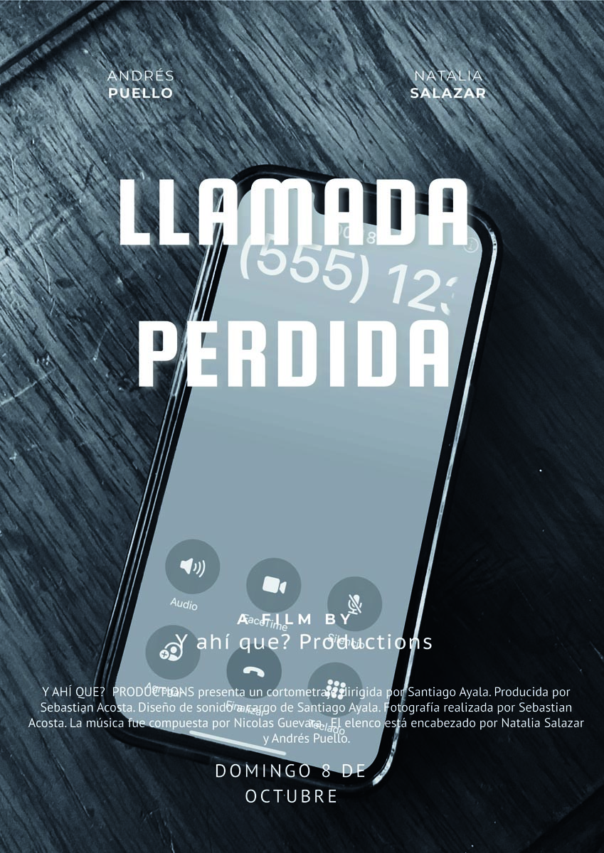 Póster del corto LLAMADA PERDIDA