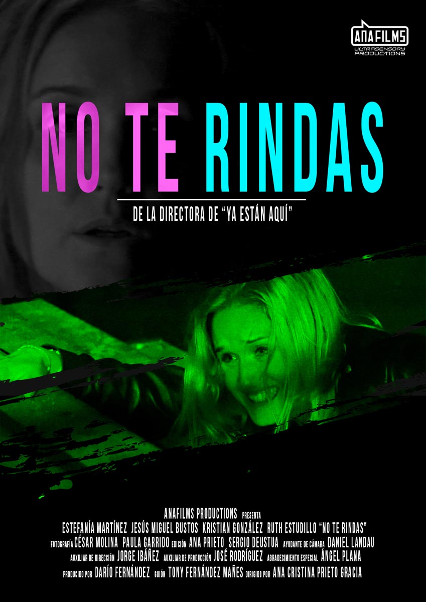 Póster del corto NO TE RINDAS