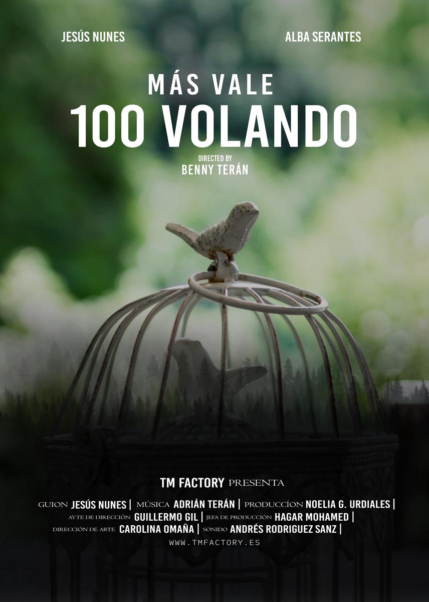 Póster del corto MÁS VALE 100 VOLANDO