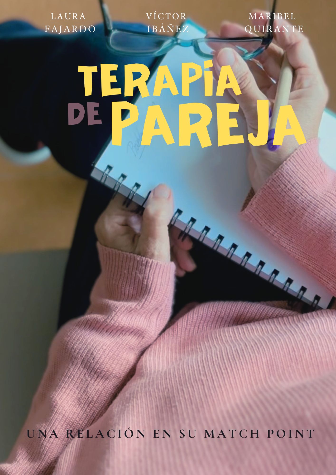 Póster del corto Terapia de Pareja_Una relación en su Match Point