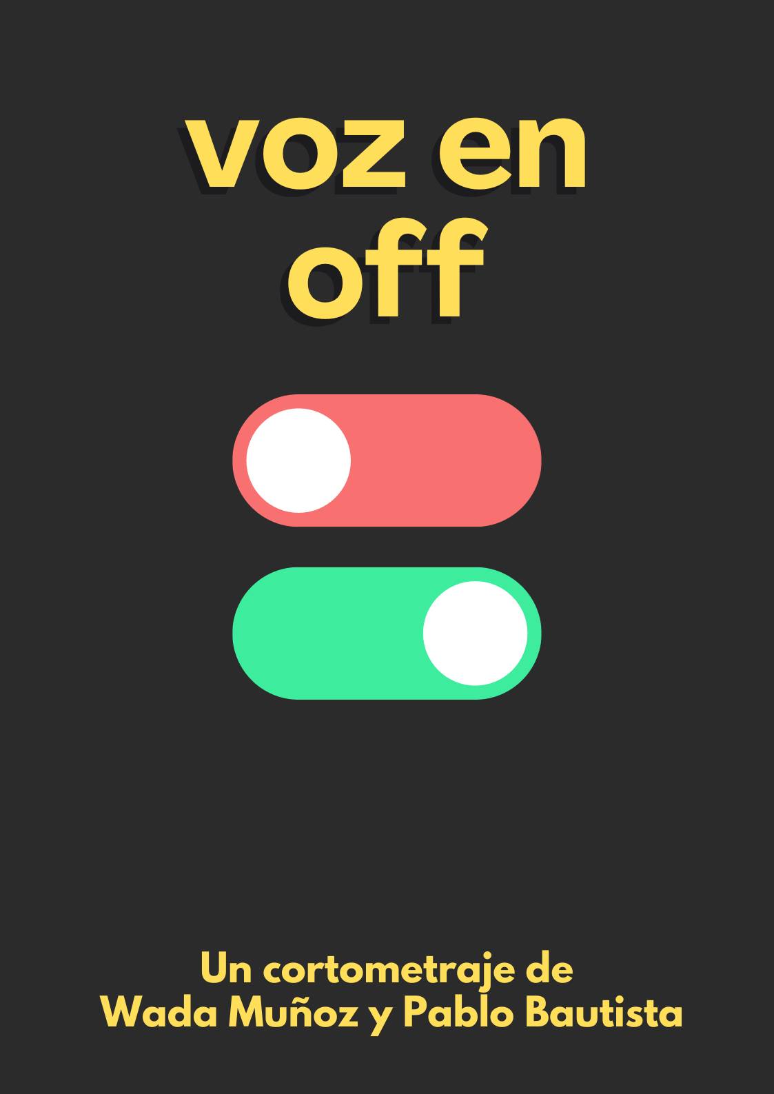 Póster del corto Voz en Off