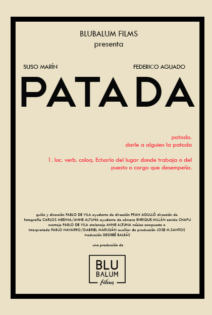 Póster del corto PATADA