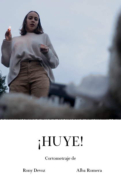 Póster del corto ¡Huye!