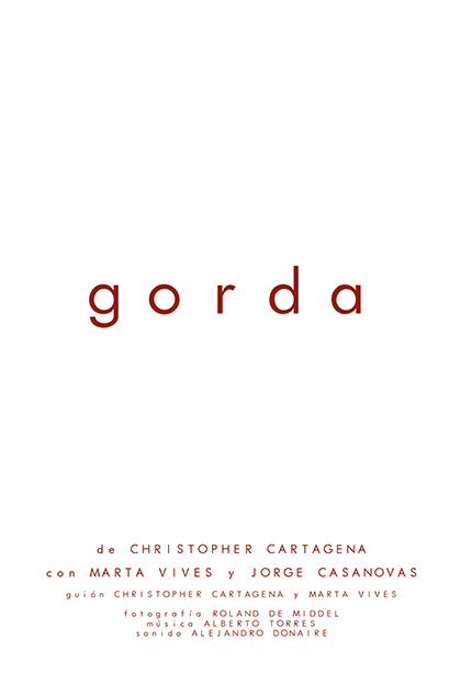 Póster del corto GORDA