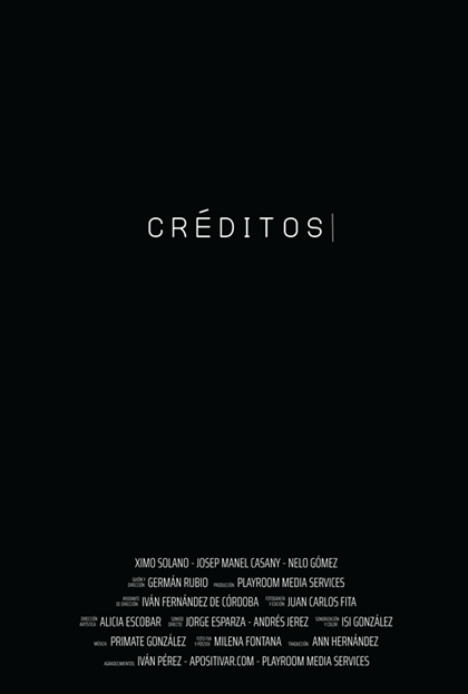 Póster del corto CRÉDITOS