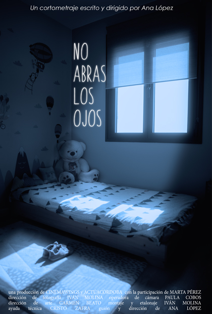 Póster del corto No abras los ojos