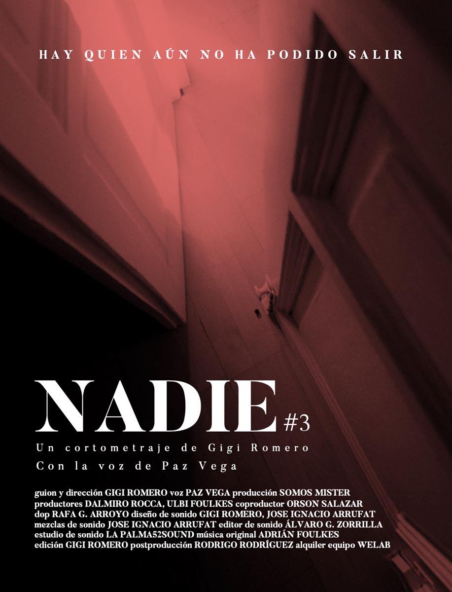 Póster del corto NADIE #3