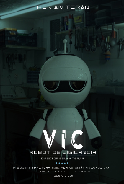 Póster del corto VIC – Robot de vigilancia