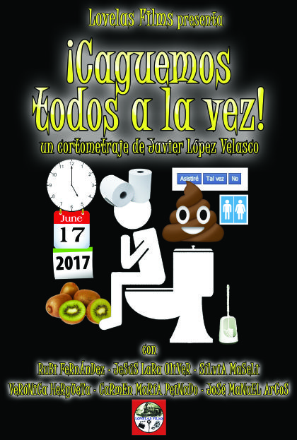 Póster del corto ¡CAGUEMOS TODOS A LA VEZ!