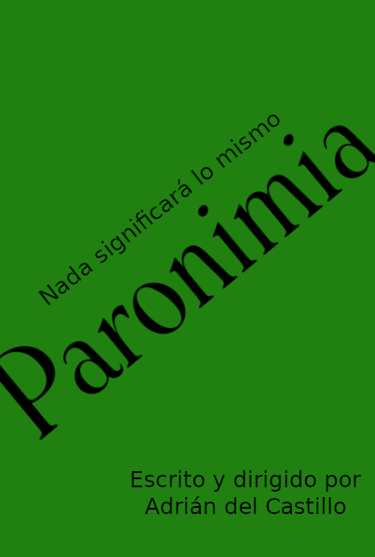 Póster del corto Paronimia