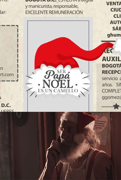 Póster del corto SER PAPÁ NOEL ES UN CAMELLO