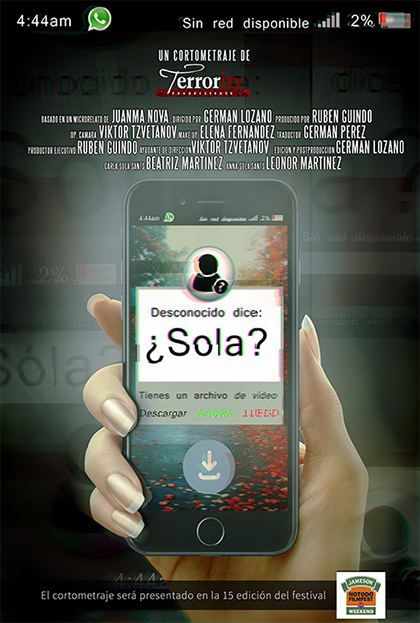 Póster del corto ¿SOLA? – ALONE?