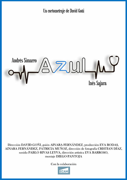 Póster del corto Azul