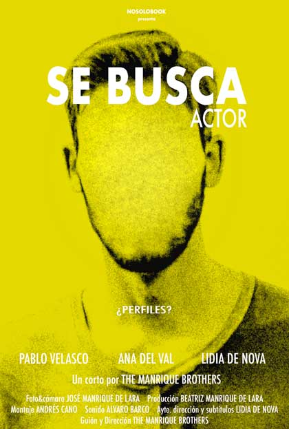 Póster del corto SE BUSCA ACTOR