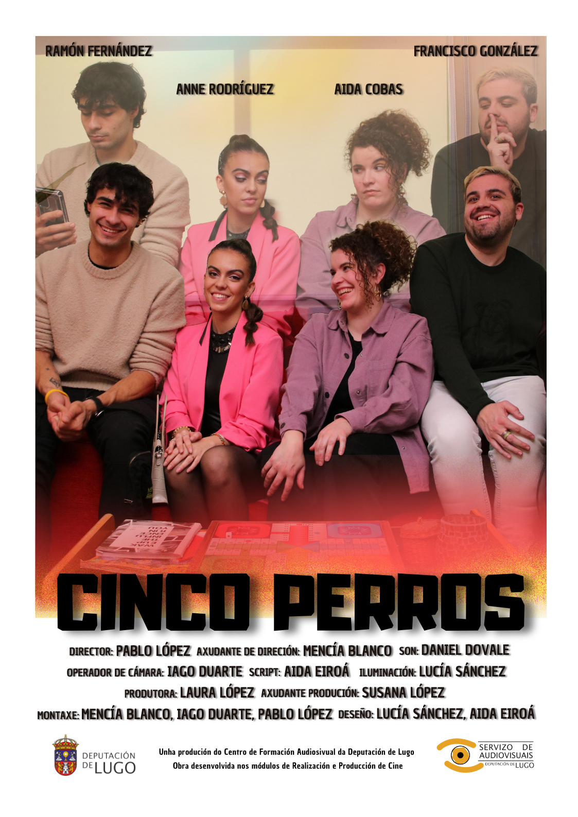 Póster del corto CINCO PERROS