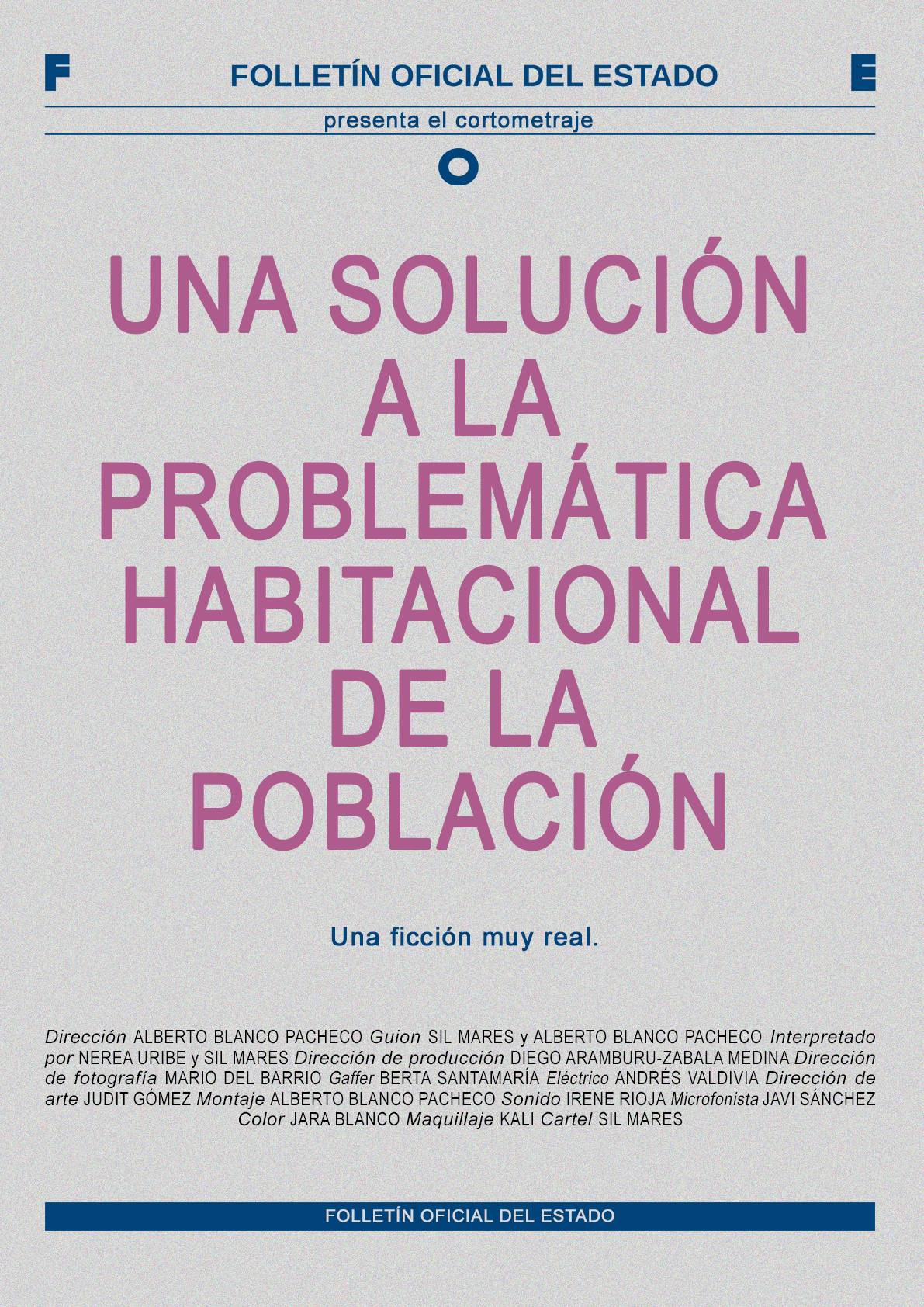 Póster del corto Una solución a la problemática habitacional de la población