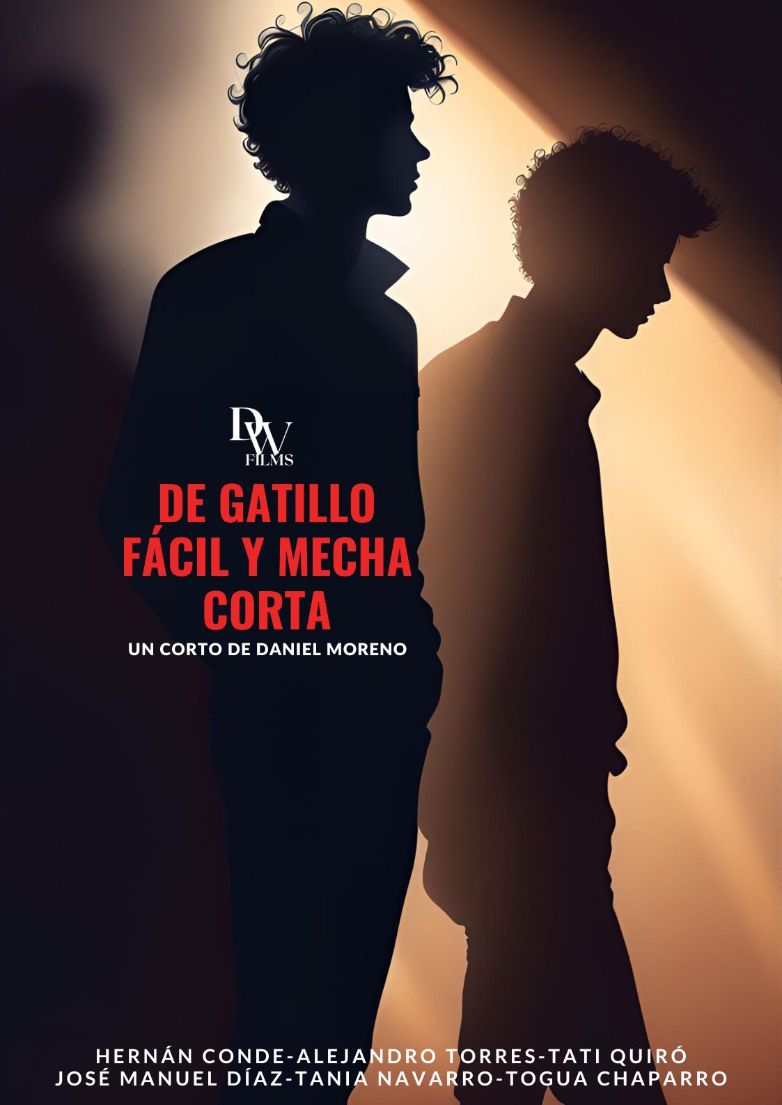 Póster del corto DE GATILLO FÁCIL Y MECHA CORTA