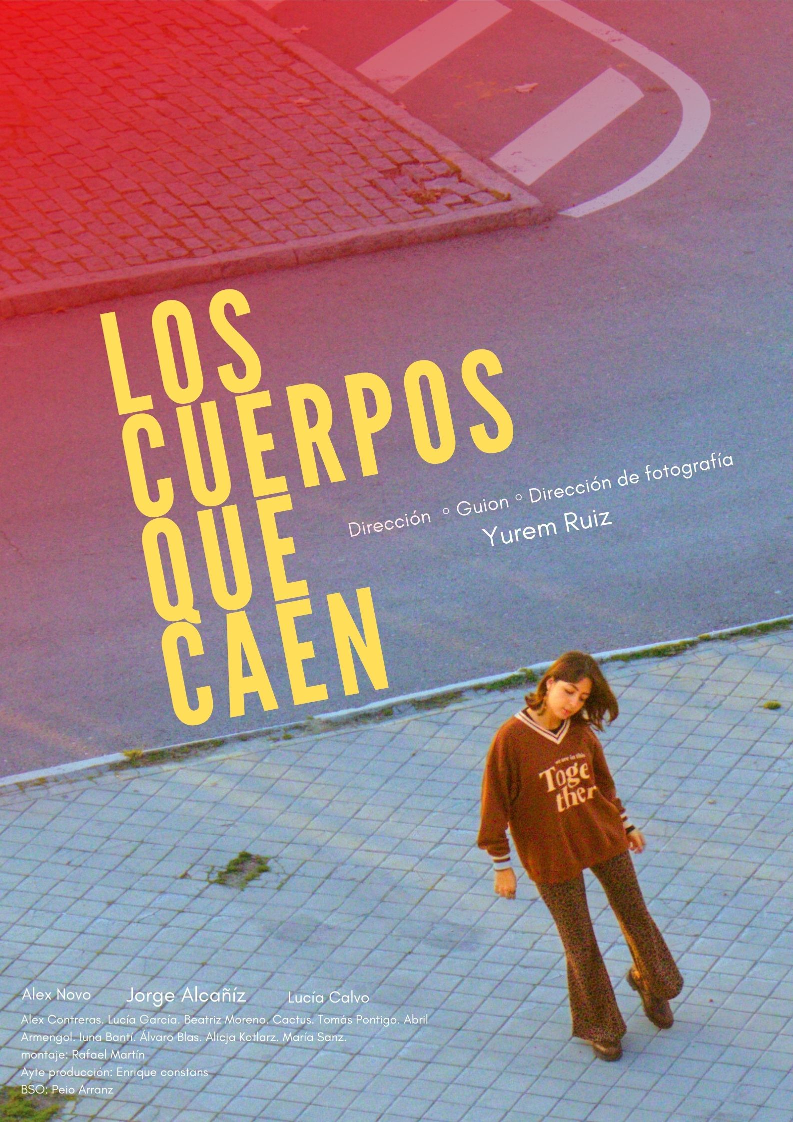 Póster del corto LOS CUERPOS QUE CAEN