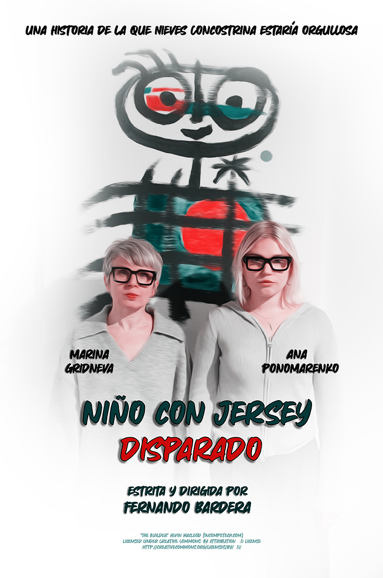 Póster del corto Niño con jersey disparado