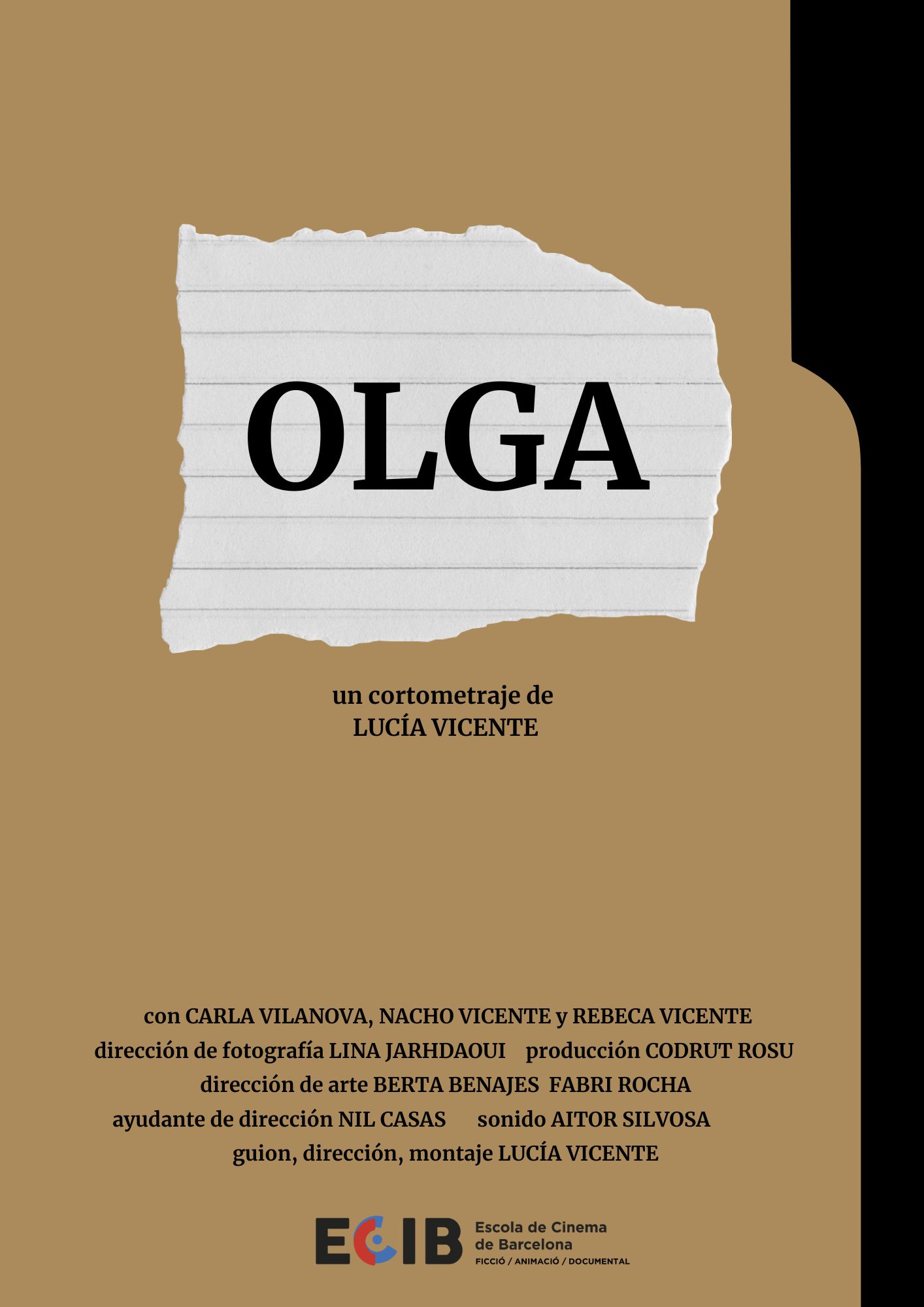 Póster del corto Olga