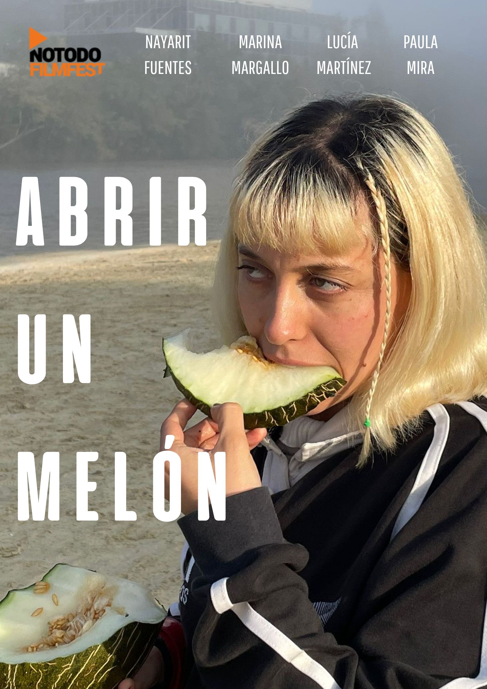 Póster del corto ABRIR UN MELÓN