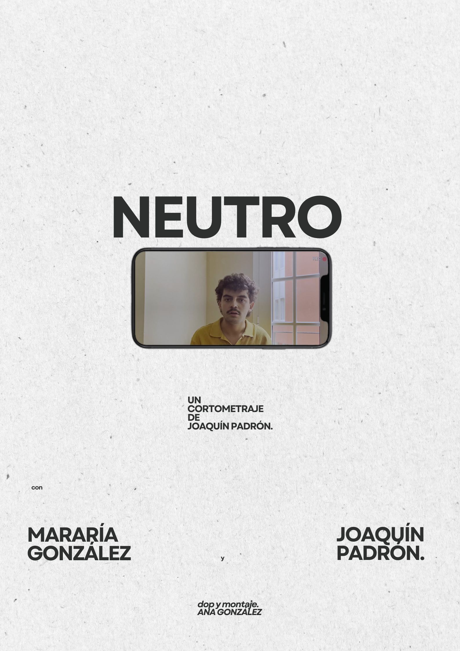 Póster del corto NEUTRO