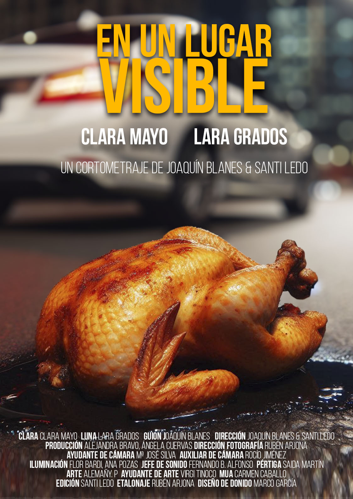 Póster del corto EN UN LUGAR VISIBLE