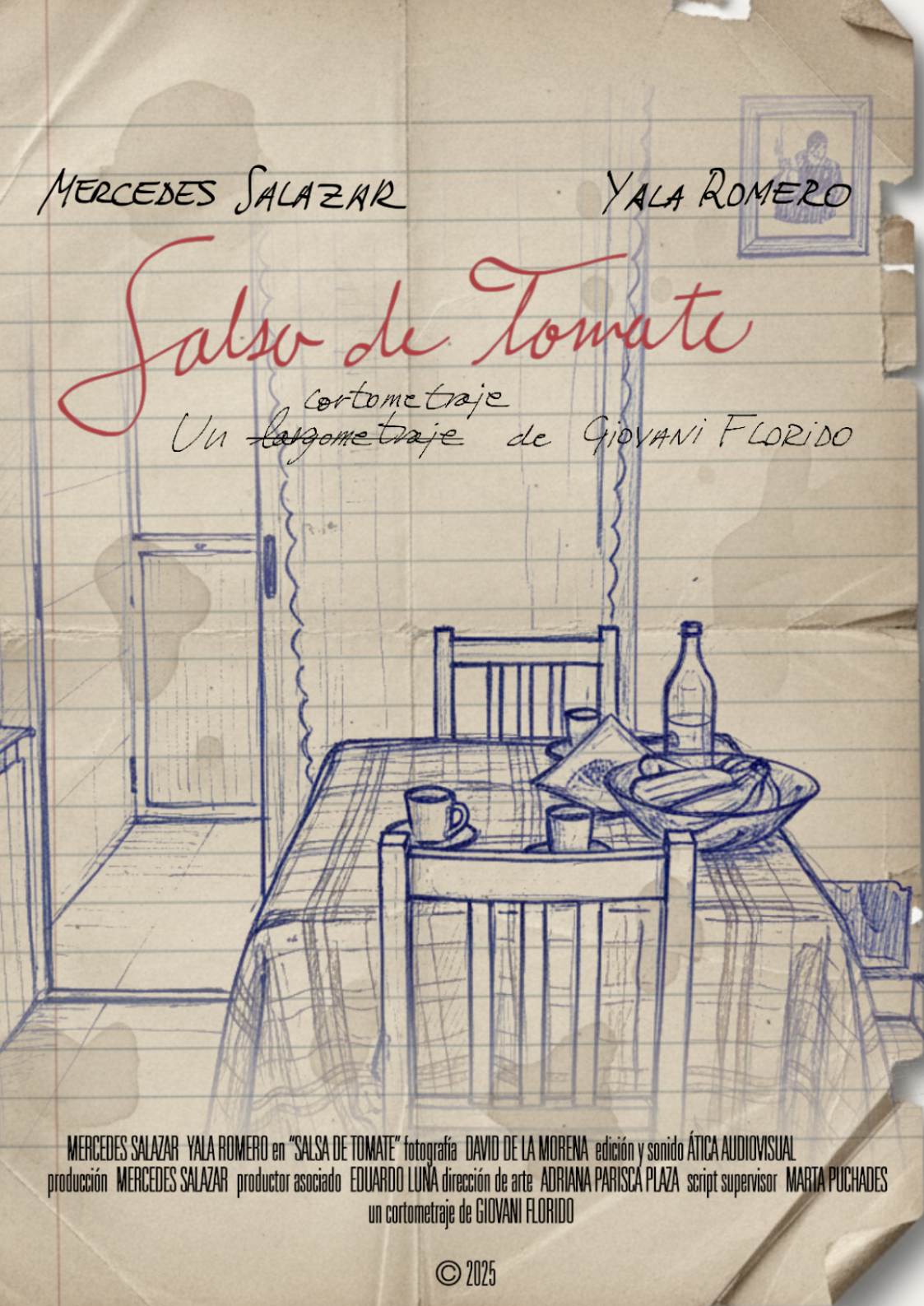 Póster del corto Salsa de tomate