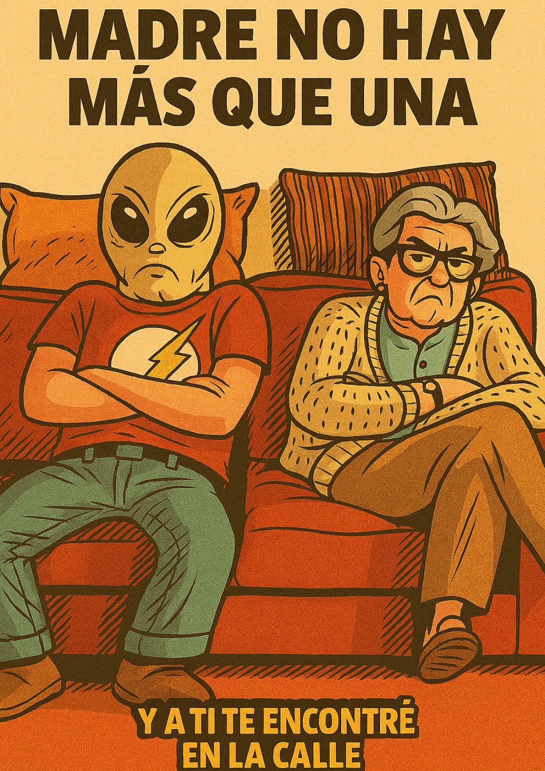 Póster del corto Madre no hay más que una y a ti te encontré en la calle.