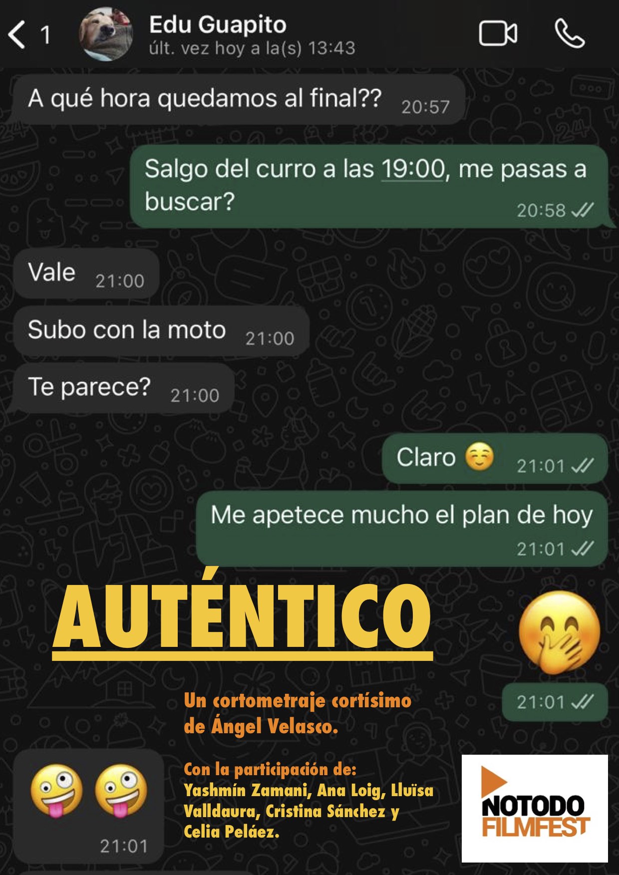 Póster del corto Auténtico