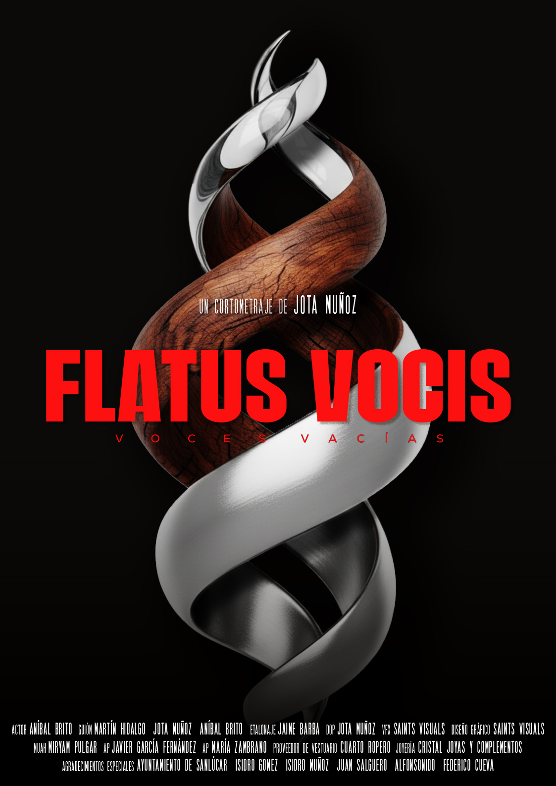 Póster del corto FLATUS VOCIS – Voces vacías
