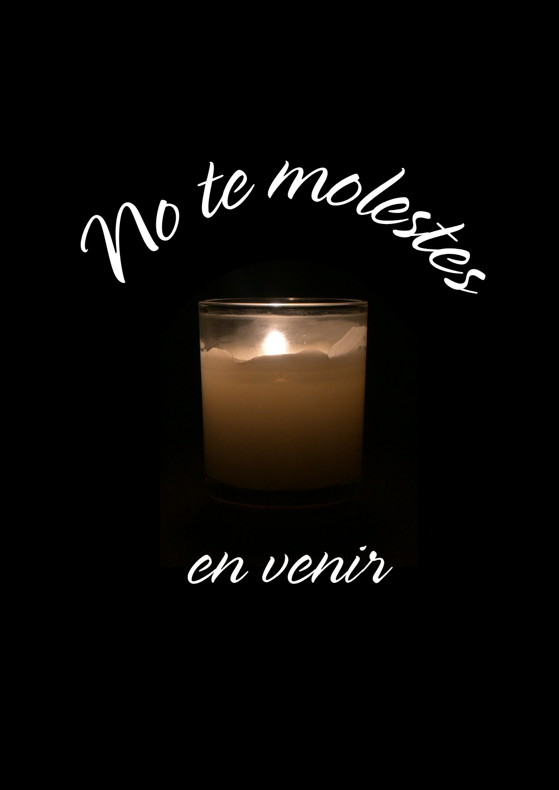 Póster del corto No te molestes en venir