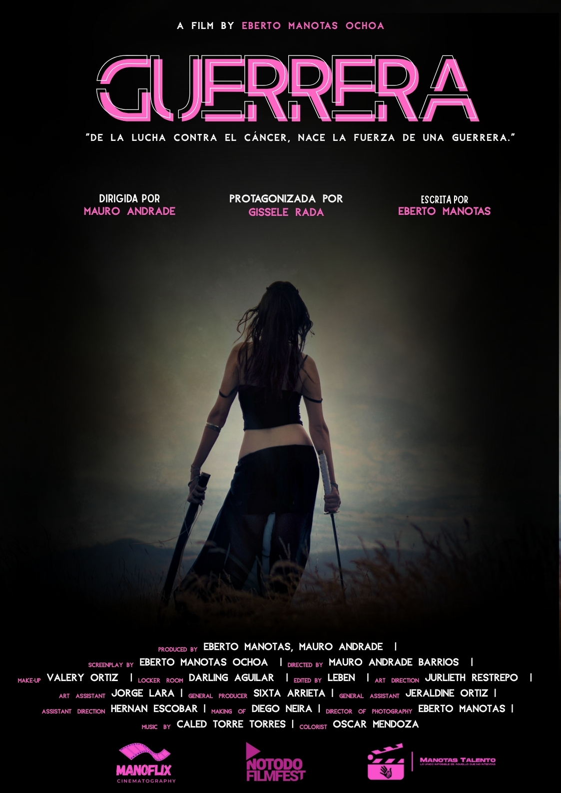 Póster del corto Guerrera