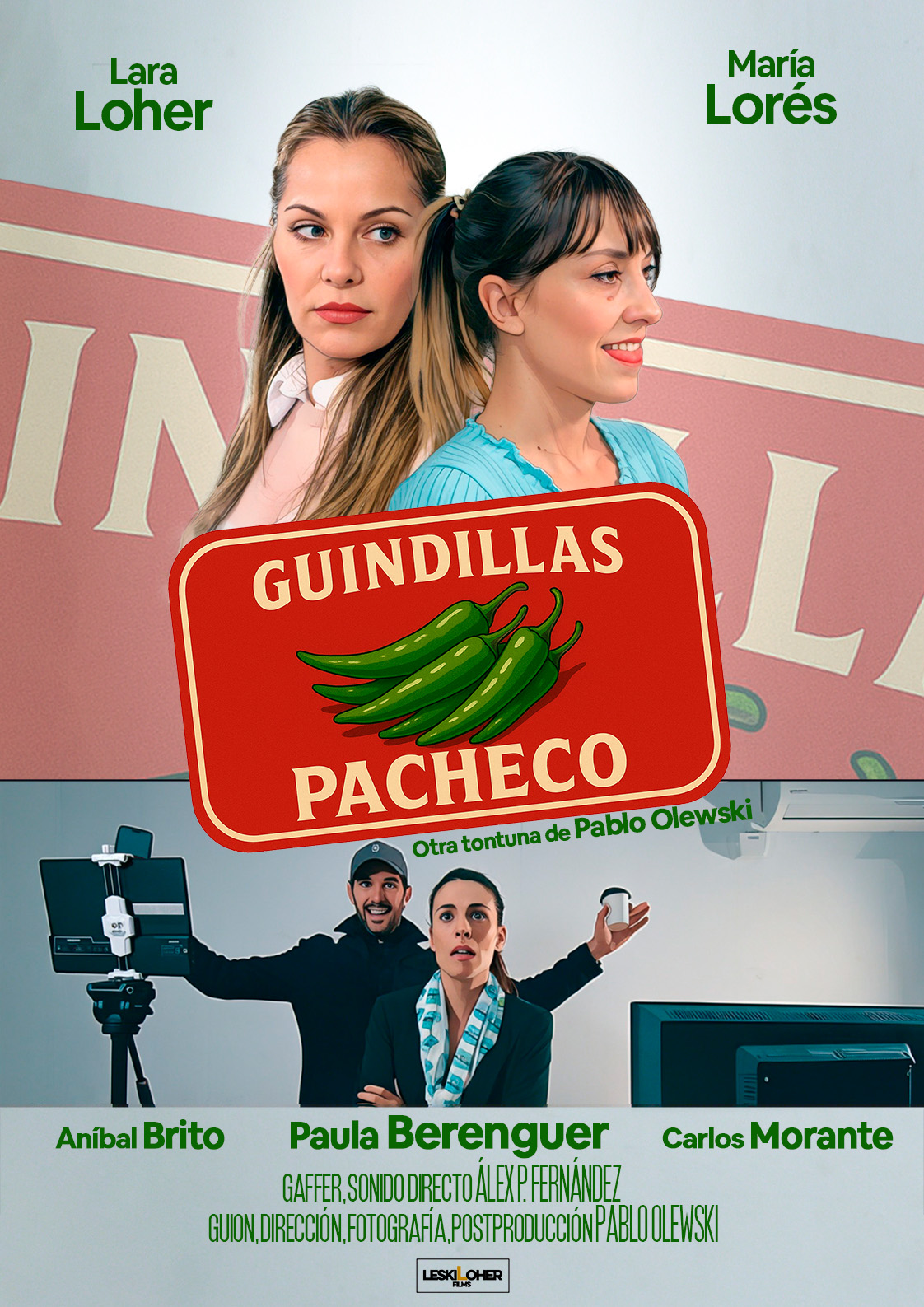 Póster del corto Guindillas Pacheco