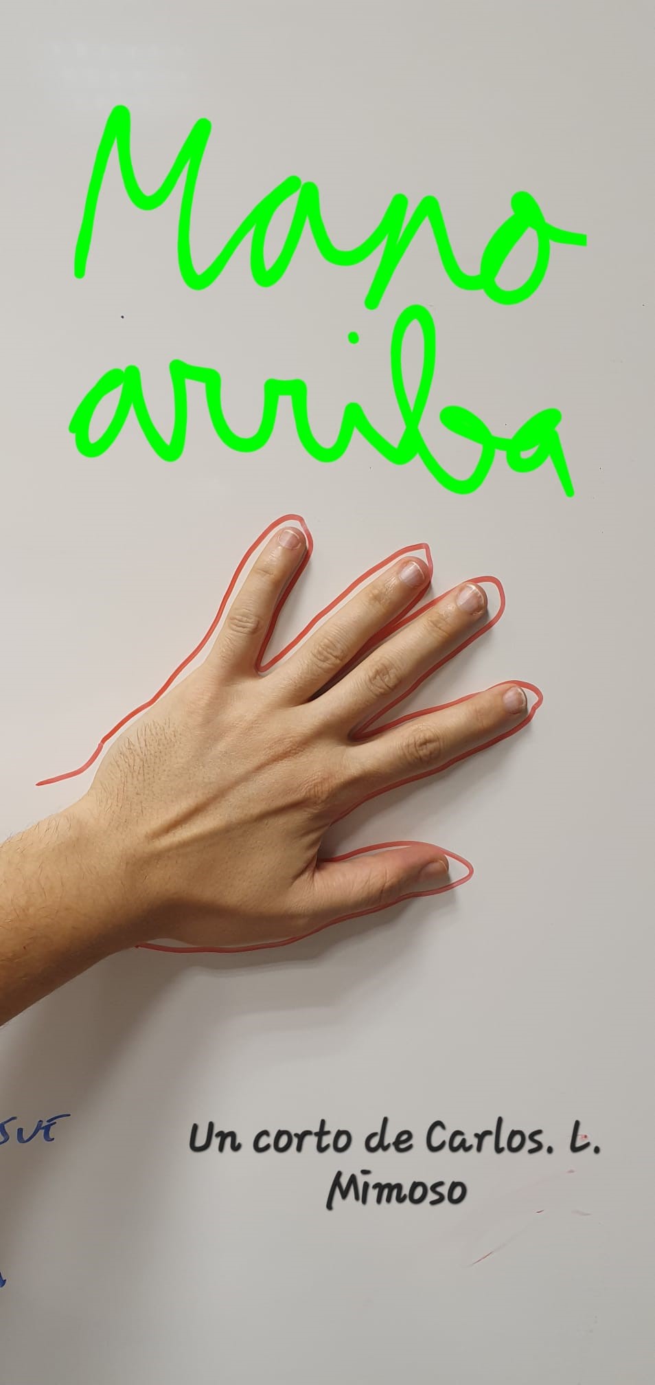 Póster del corto Mano arriba