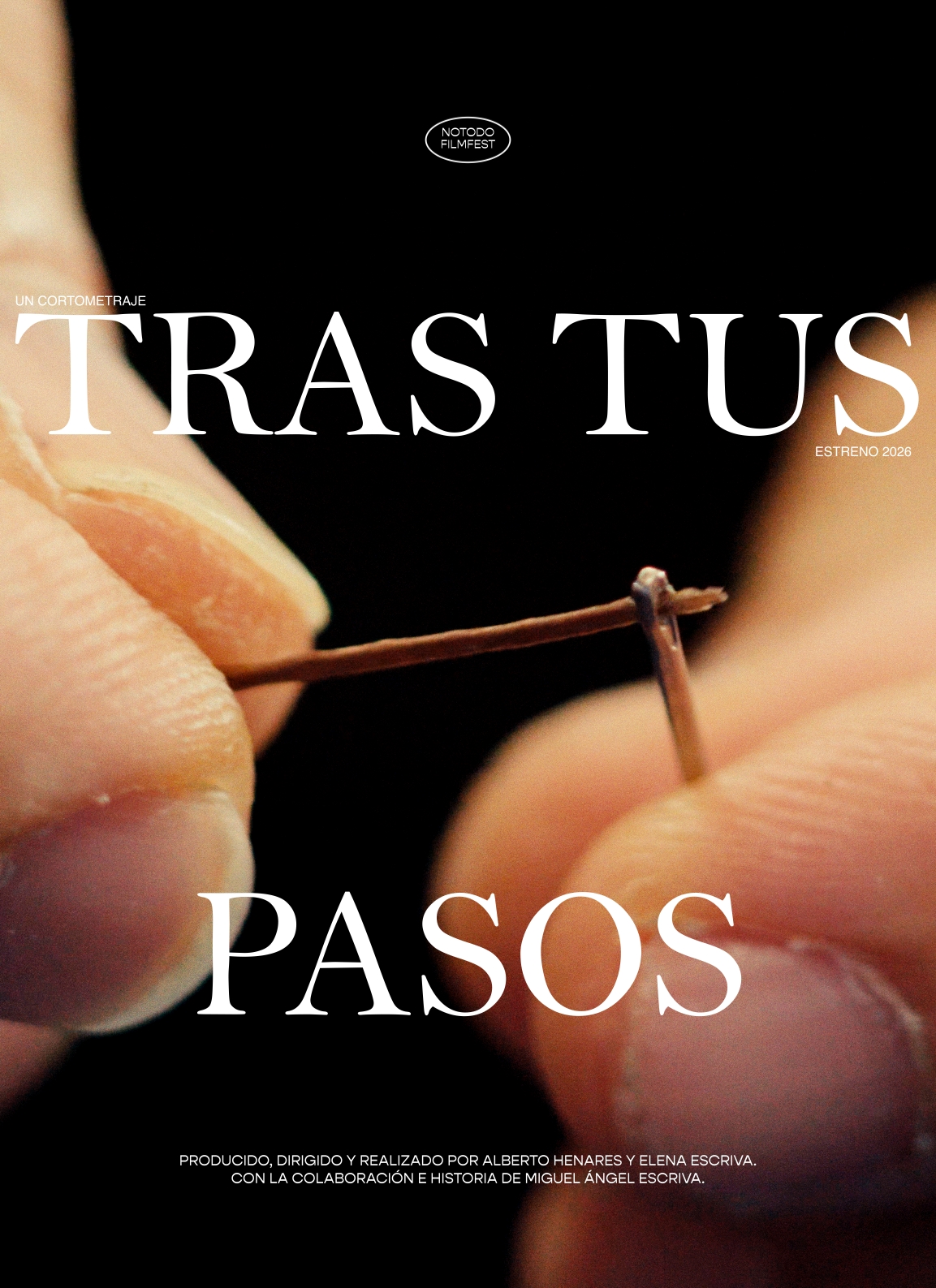 Póster del corto TRAS TUS PASOS