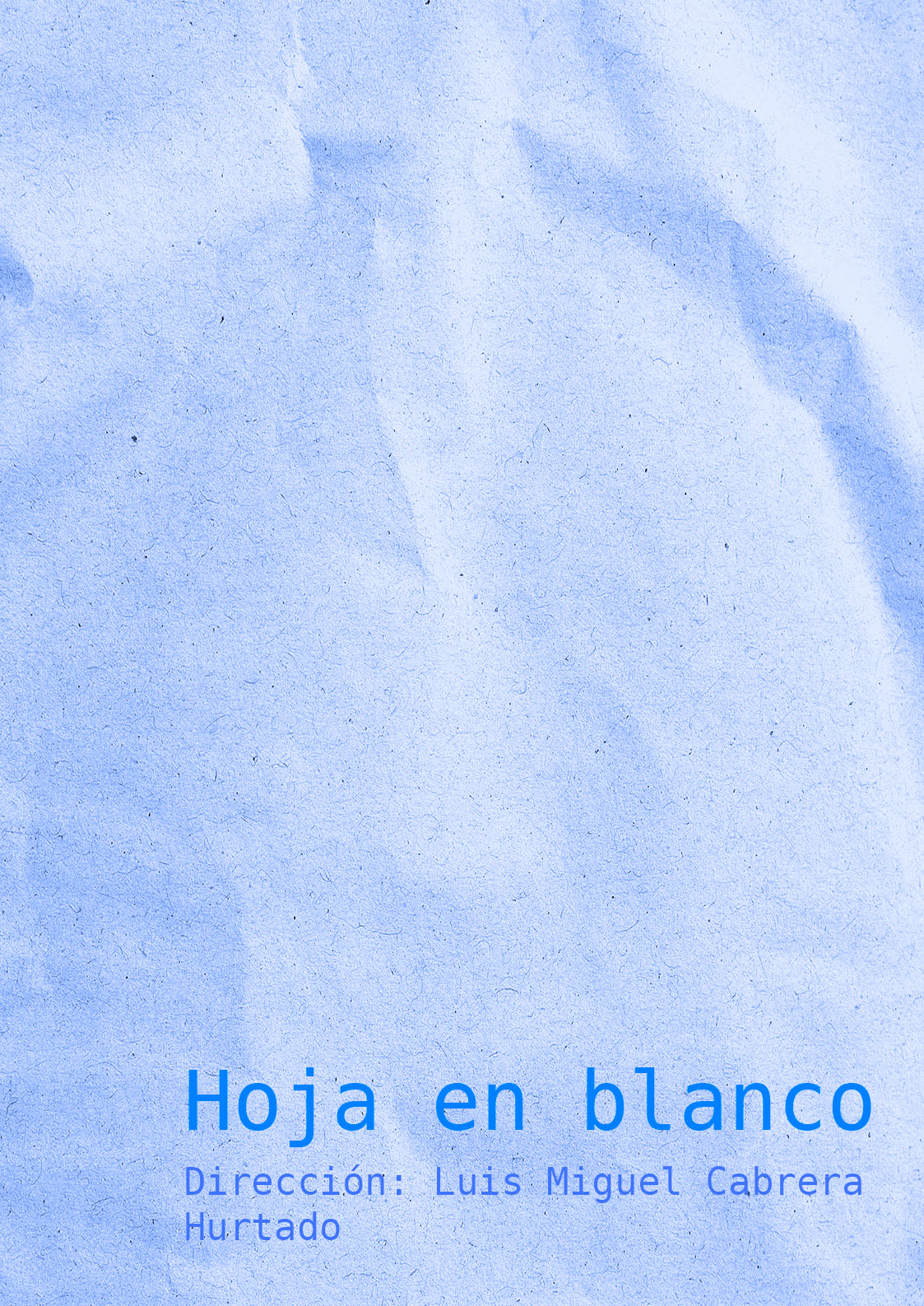 Póster del corto Hoja en blanco