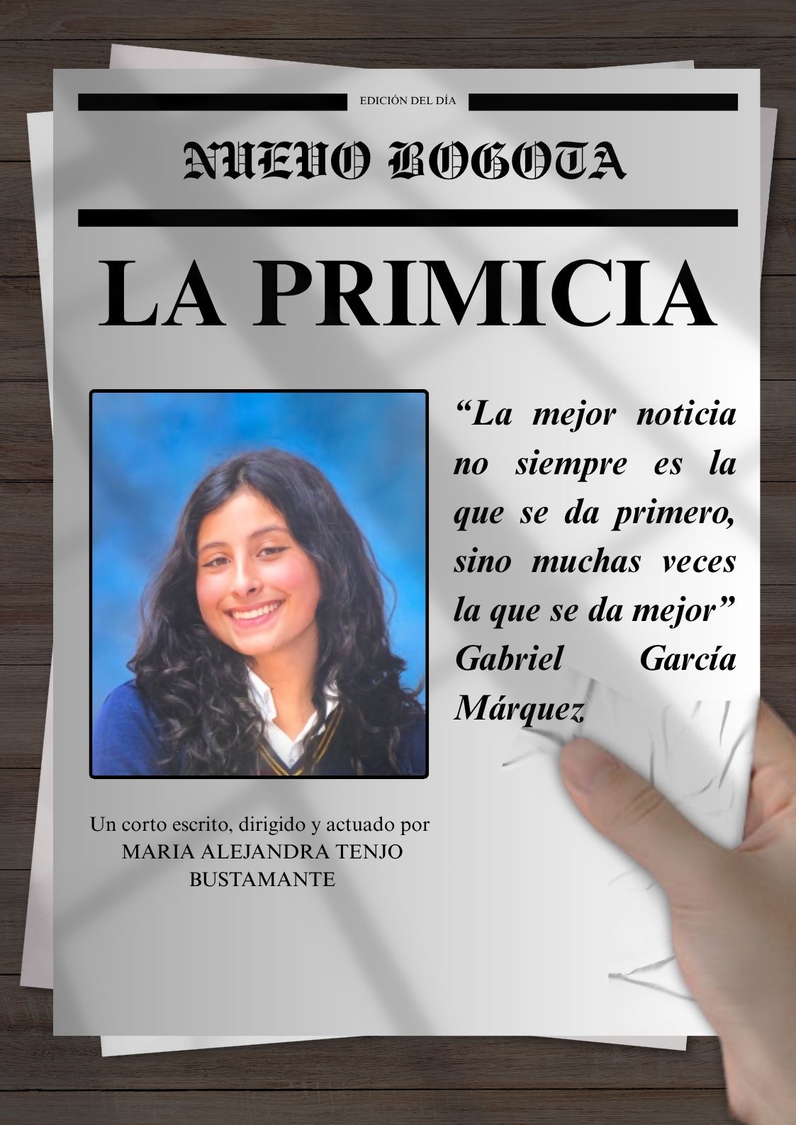 Póster del corto LA PRIMICIA