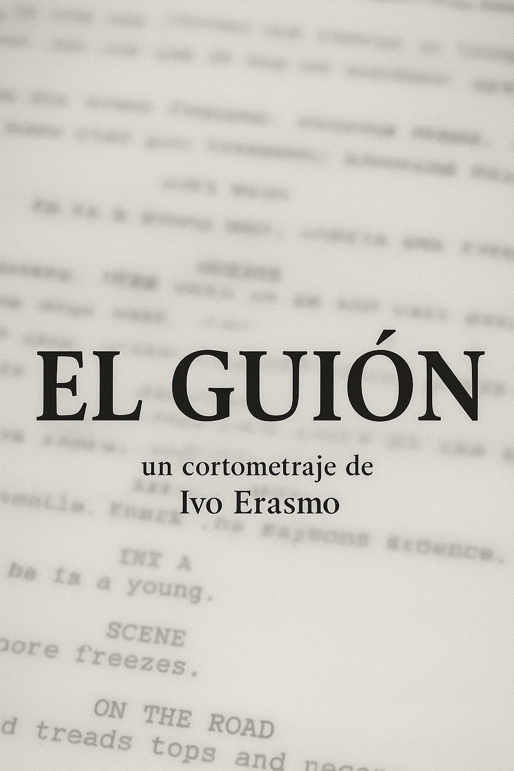 Póster del corto el guión